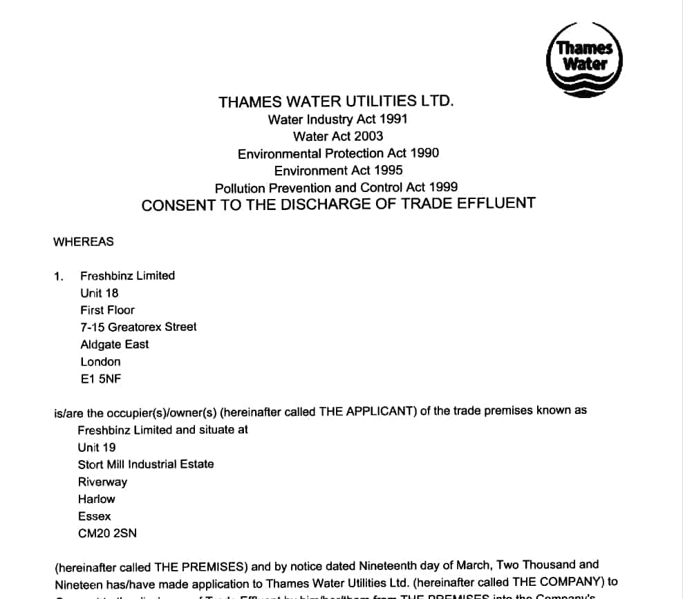 trade-effluent-discharge-consent